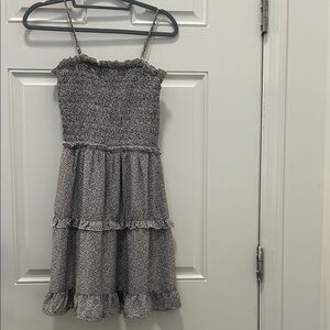 Jessica Simpson Ruffle Dress - Black and White